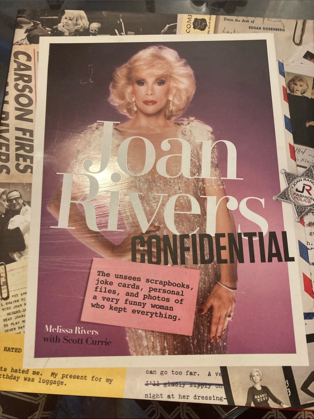 Joan Rivers Confidential Hardcover Book - Pink Gradient Cover
